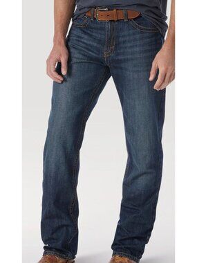 Wrangler 20X No 33 Extreme Relaxed Jeans Medium Wash Blue Denim Men's Size 36x30